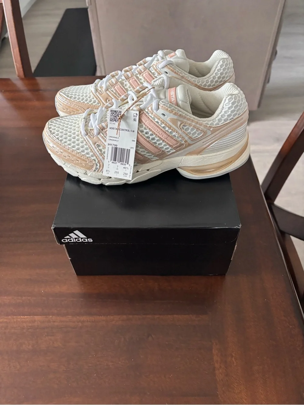 adidas Women's Running Shoes in White and Beige